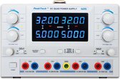 Peaktech 6215: Digitale voeding, 2 x 0 - 30 V / 0 - 5 A DC / 0 - 6,5 V DC / 3 A DC vast / 0 - 15 V DC / 1 A DC vast