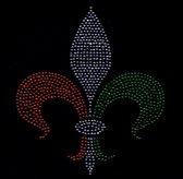 Niiniix Kruikenstad Franse lelie strass embleem Carnaval