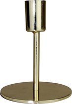 Housevitamin kandelaar / kaarsenstandaard - kaarsenhouder goud metaal - 10cm hoog