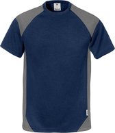 Fristads T-Shirt 7046 Thv - Marineblauw/Grijs - S
