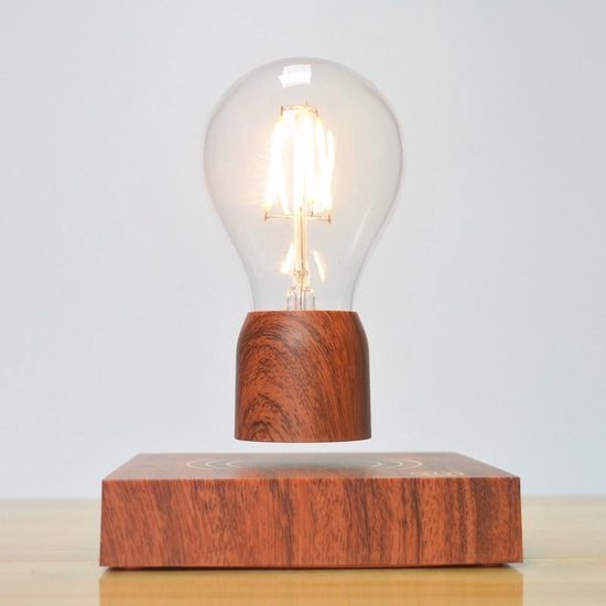 provincie Het formulier Vleien Retro magnetische zwevende lamp hout kleur substraat LED huis decoratie lamp  | bol.com