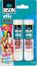 Bison Junior plakstift K3 blister 2 stuks