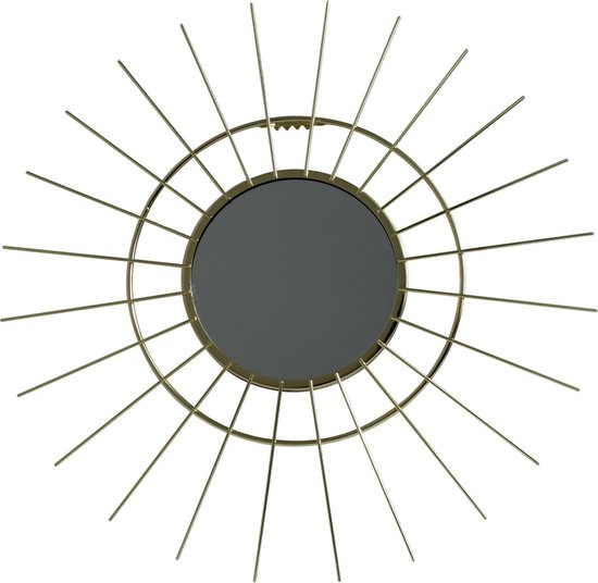 Housevitamin wandspiegel 'SUN' - spiegel goud metaal zon - 43cm diameter