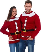 Foute Kersttrui Dames & Heren - Christmas Sweater "Kerstman groeit uit z'n Jasje" - Kerst trui Mannen & Vrouwen Maat XXXXL