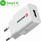 Swissten USB oplader - Geschikt voor o.a. iPhone & Samsung - 2.1A - Wit