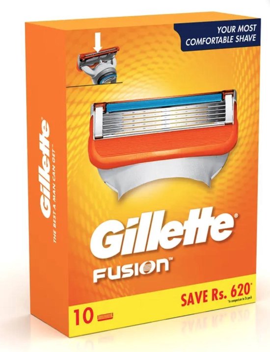 Gillette Fusion Scheermesjes - 10 Stuks