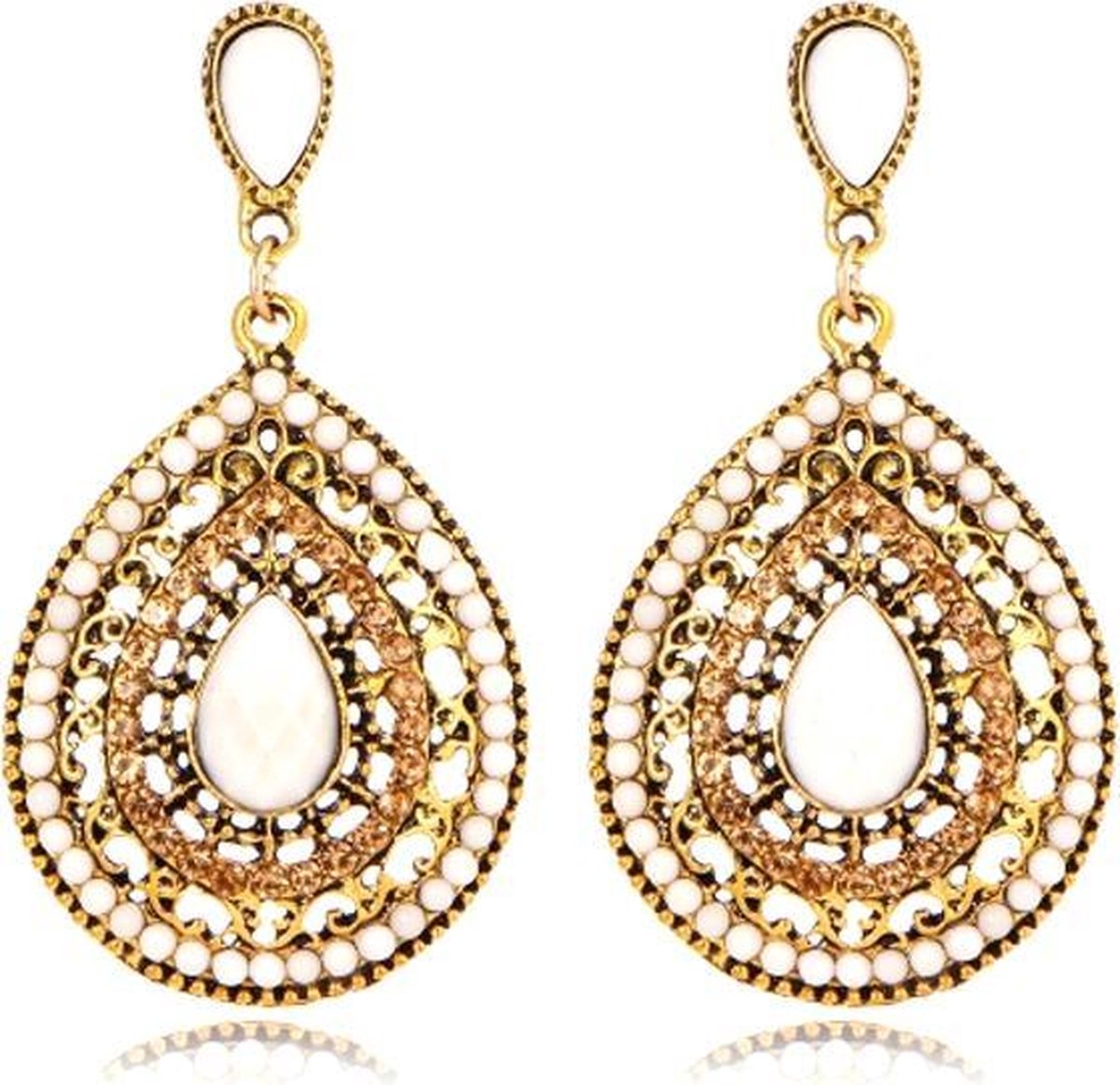 Boho-oorbellen, boho-chique oorbellen, handgemaakte oorbellen, mode- oorbellen, boho-oorbellen, Tsjechische oorbellen, turkoois/rood/gele oorbellen, dames. - België