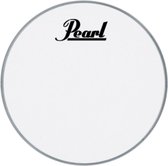 Pearl basDrum Frontvel PTH-18CEQPL 18", wit, Logo - Bass drumvel