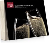 Vacu Vin Champagne Set - 3 delig - Flessenkoeler - Champagne Opener - Champagne Stopper - Geschenkdoos
