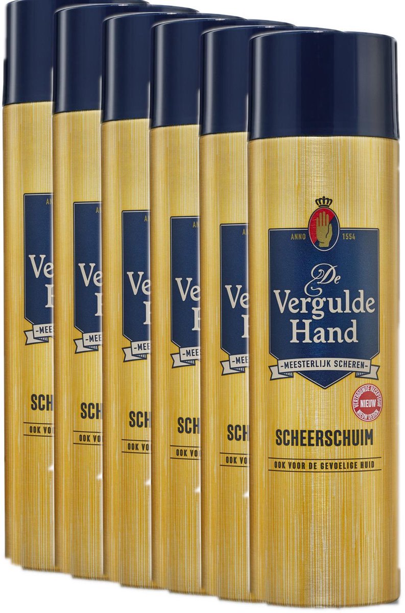 Vergulde Hand Scheerschuim  – Voordeelverpakking 6 x 250 ml