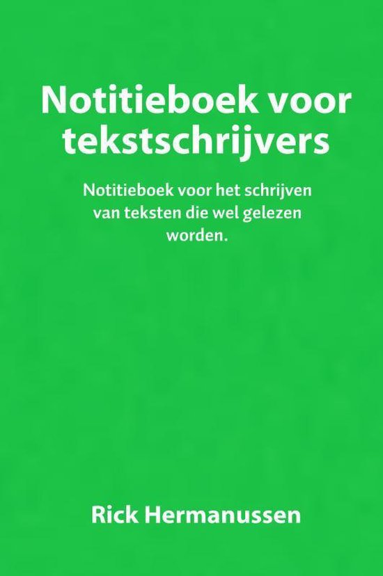 Notitieboek voor tekstschrijvers
