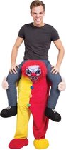 Monster & Griezel Kostuum | Op De Rug Van Een Enge Clown | Man | One Size | Halloween | Verkleedkleding