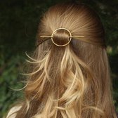 Haarspeld - Rond - Stok - Haar accessoire - Haarclip - Goudkleurig - 1 Stuk