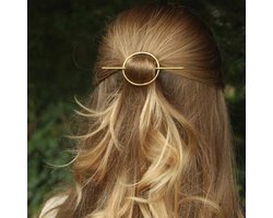 Haarspeld - Rond - Stok - Haar accessoire - Haarclip - Goudkleurig - 1 Stuk