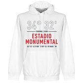 River Plate Estadio Monumental Coördinaten Hoodie - Wit - S