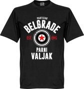 Partizan Belgrado Established T-Shirt - Zwart - L