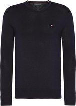 Tommy Hilfiger - Pullover V-Hals Navy - Maat L - Regular-fit