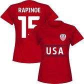 Verenigde Staten Team Dames Rapinoe 15 T-shirt - Rood - M