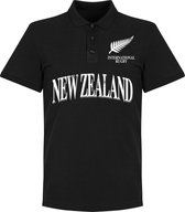 New Zealand Rugby Polo Shirt - Zwart - 5XL