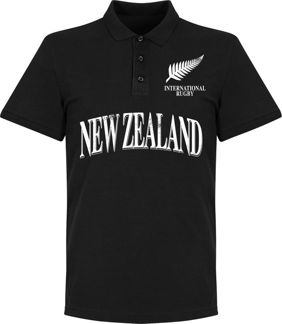 New Zealand Rugby Polo Shirt - Zwart - 5XL