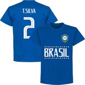 Brazilië T. Silva 2 Team T-Shirt - Blauw - XXL