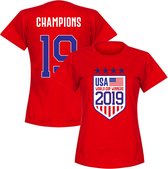 Verenigde Staten WK Winnaars 2019 T-Shirt - Rood - XL