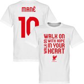 Liverpool Mané Walk On T-Shirt - Wit - 5XL