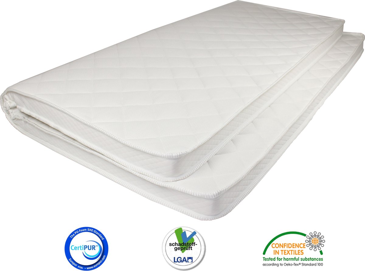 Matrassenmaker topmatras 140x210 koudschuim hr55 hard dubbeldoek topper