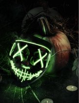 LED Halloween Masker De Purge - Festival - Rave - Discotheek - Club - Kostuumfeesten - Carnaval - Evenementen - Groen