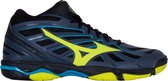 Mizuno Wave Hurricane 3 Sportschoenen - Maat 44.5 - Mannen - zwart/ grijs/ geel/ blauw