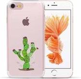 Apple Iphone 7 / 8 / SE2020 / SE2022 hoesje transparant soft siliconen telefoonhoesje - Cactus