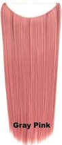 Wire hair extensions straight grijs / roze - Gray Pink