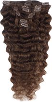 Remy Human Hair extensions wavy 14 - bruin 4#