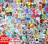 Stickers 200 stuks | Auto laptopstickers skateboard | ST02