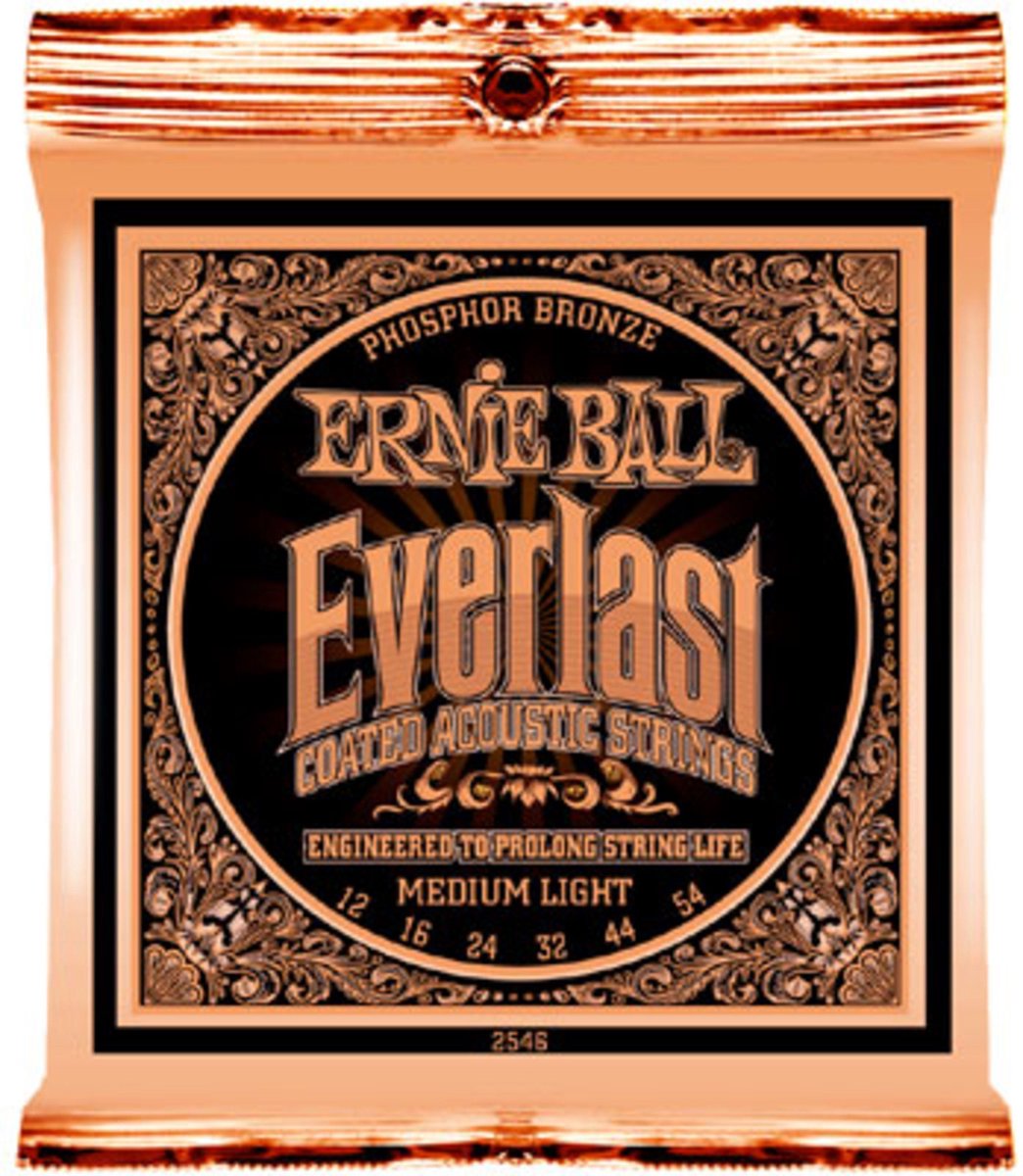 Ernie Ball 2546 Everlast Coated Phosphor Bronze Acoustic Med Light