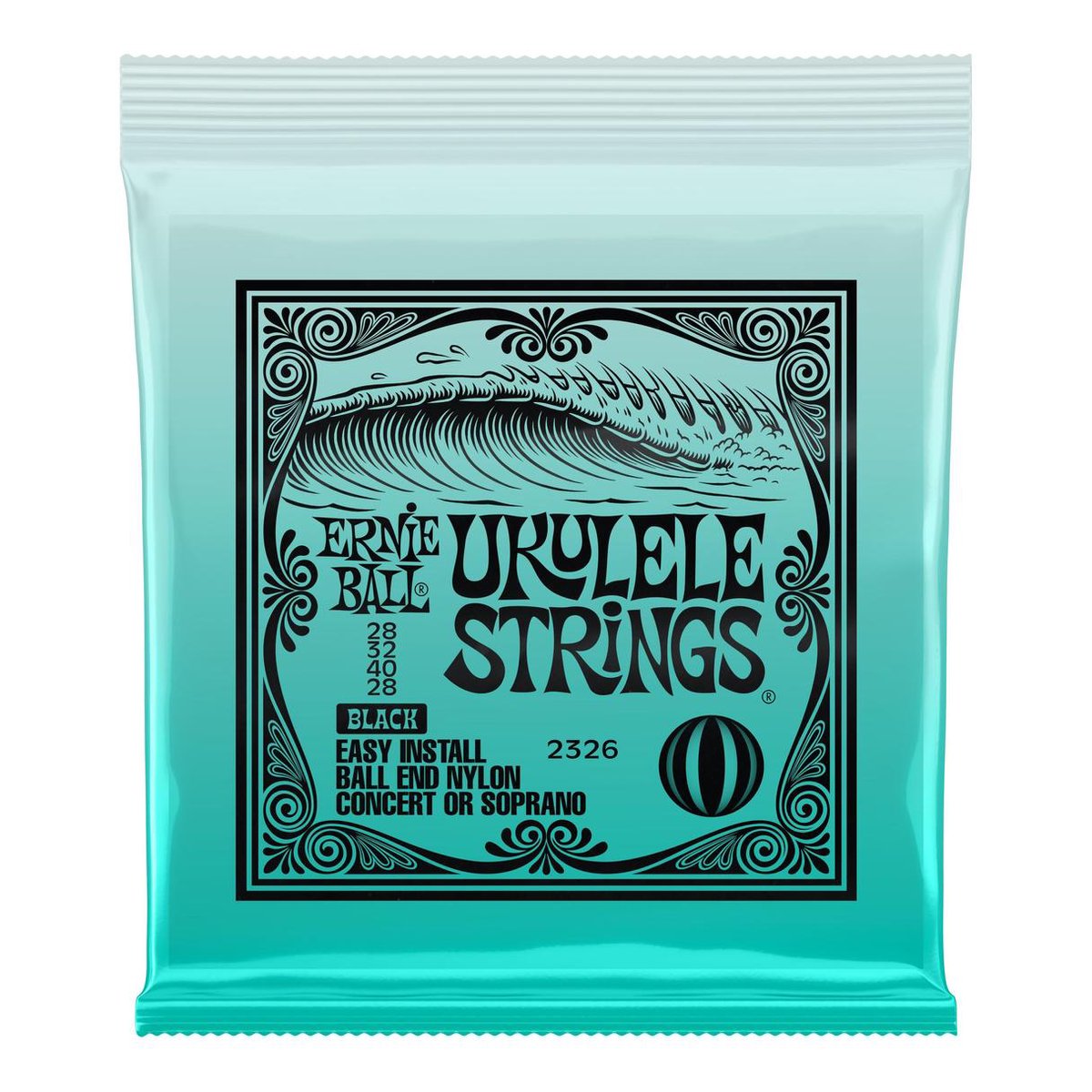 Ernie Ball 2326 Ukulele Strings Black concert ukelele snarenset