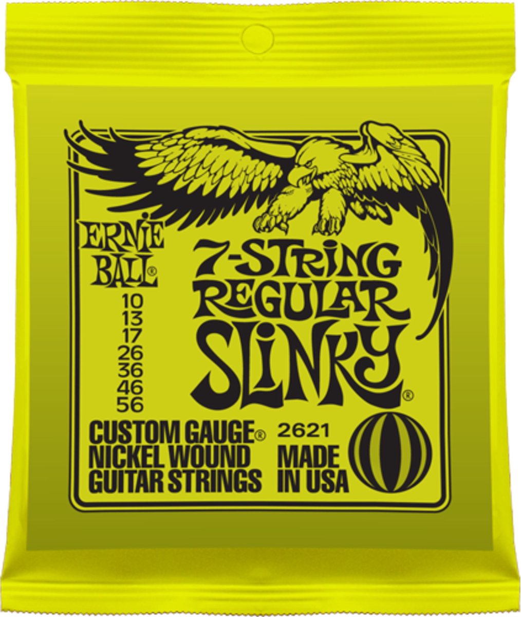Ernie Ball 2621 Regular Slinky elektrische gitaarsnaren 7-snarig (010-056)