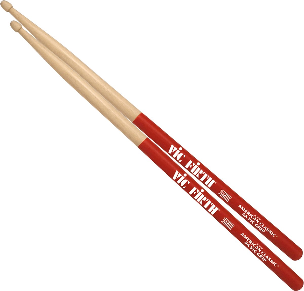 Vic Firth 5AVG - Paar drumstokken met anti-slip grip, hickory