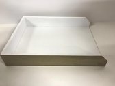 File tray - lichtbruin met wit