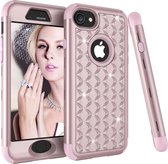 Apple iPhone 7 / 8 Glitter Back over - Roze - PC Hard - Shockproof