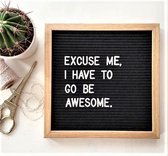 Letterbord hout - 25x25 - 380 letters, emojis, cijfers & symbolen