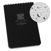 Rite in the Rain Weatherproof Top Spiral Notebook, 4" x 6", Black Cover, Universal Pattern (No. 746)