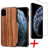 iphone 11 pro max hoesje - iphone 11 pro max case rood sandelhout - hoesje iphone 11 pro max apple - iphone 11 pro max hoesjes cover hoes - 1x iphone 11 pro max screenprotector gla