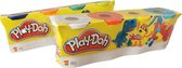 Play Doh Klei 2x 4 stuks- 8 potjes (2x448gram)-creatieve knutselset-spelend leren-creatief spelen-kinderklei-speelgoed-speelpret-kindercadeau-kindergeschenk-speelklei