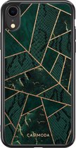 iPhone XR hoesje siliconen - Abstract groen | Apple iPhone XR case | TPU backcover transparant