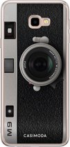 Samsung J4 Plus hoesje siliconen - Camera | Samsung Galaxy J4 Plus case | zwart | TPU backcover transparant
