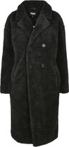 Dames Oversized Teddy Coat zwart