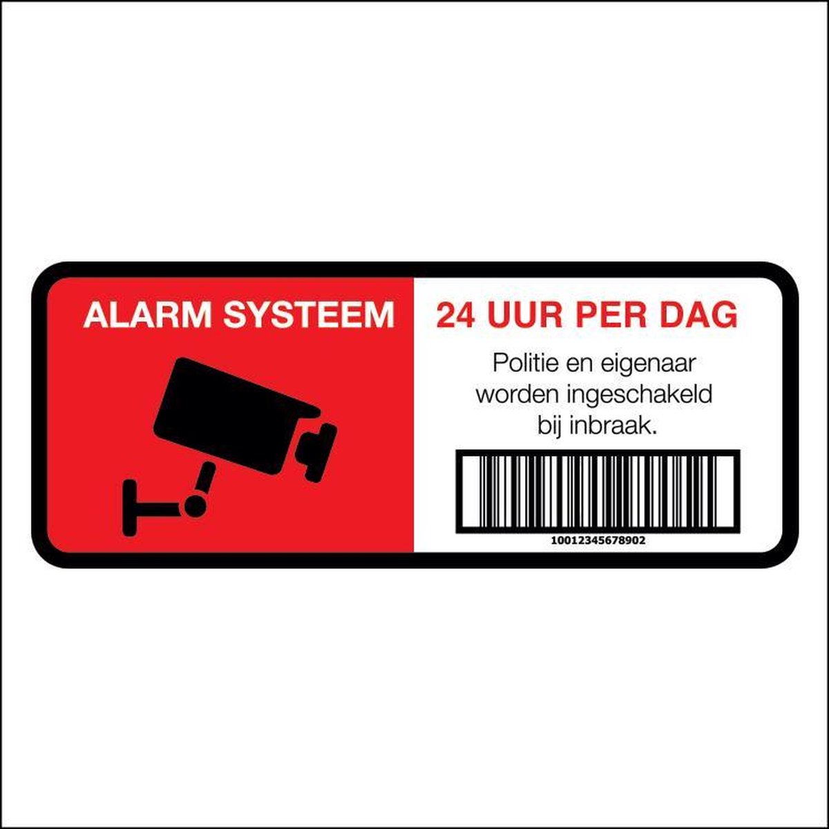 Beveiliging stickers - 2 x 4 exemplaren - Alarm stickers - Anti inbraak stickers - waarschuwingssticker - bewakings stickers - Sticker Office