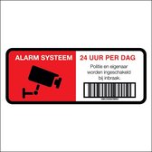 Beveiliging stickers - 2 x 4 exemplaren - Alarm stickers - Anti inbraak stickers - waarschuwingssticker - bewakings stickers