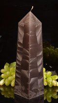 Candles by Milanne, Obelisk Kaars- Polymico Zwart - hoogte: 34cm - designkaars in Polymico